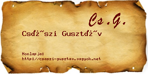 Császi Gusztáv névjegykártya