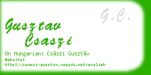 gusztav csaszi business card
